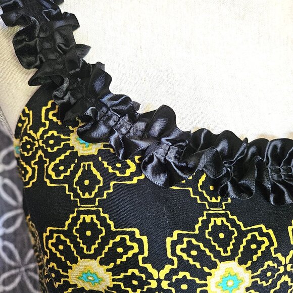 Size M Cotton Shift Dress Ruffled Trim NWT - Picture 8 of 9